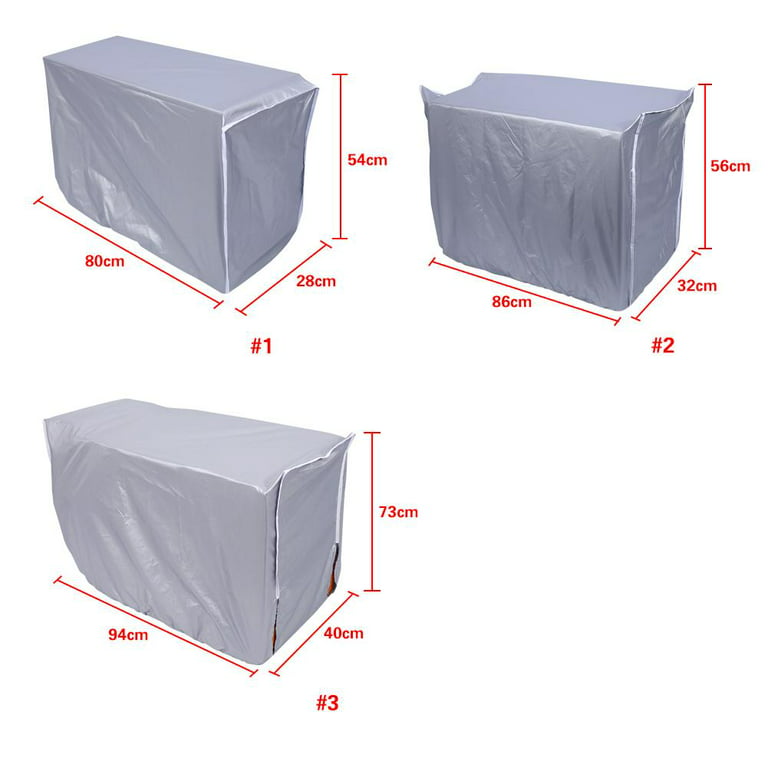 Outdoor Air Conditioner Cover Anti-Dust Waterproof Sunproof Cover 2p 